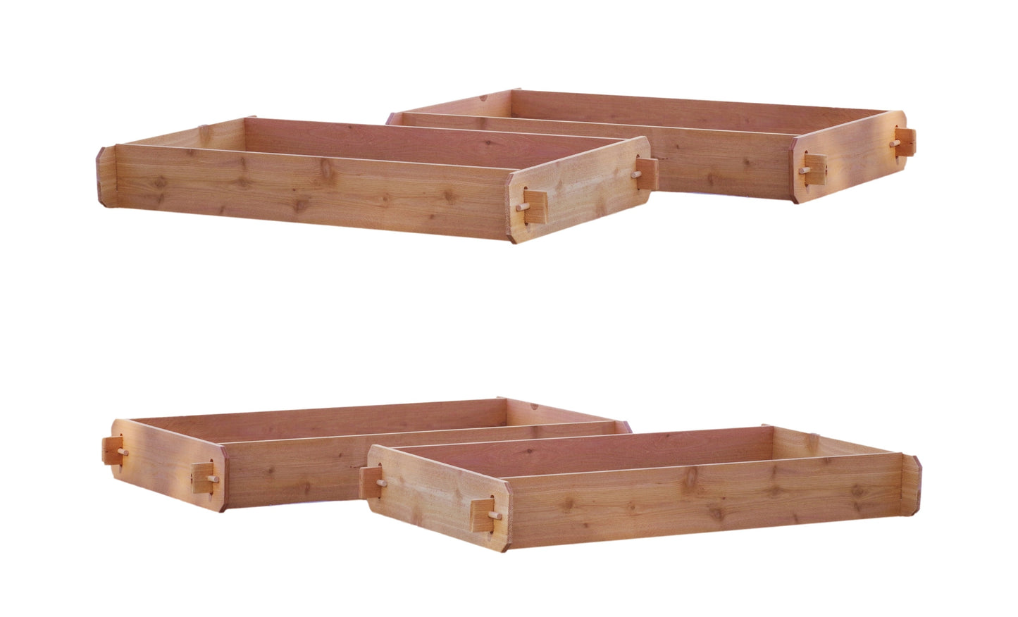 SET OF 2 Timberlane Gardens Easy Raised Garden Bed Kits. Double Deep. Select Cedar. Mortise & Tenon. 2' W x 4' L