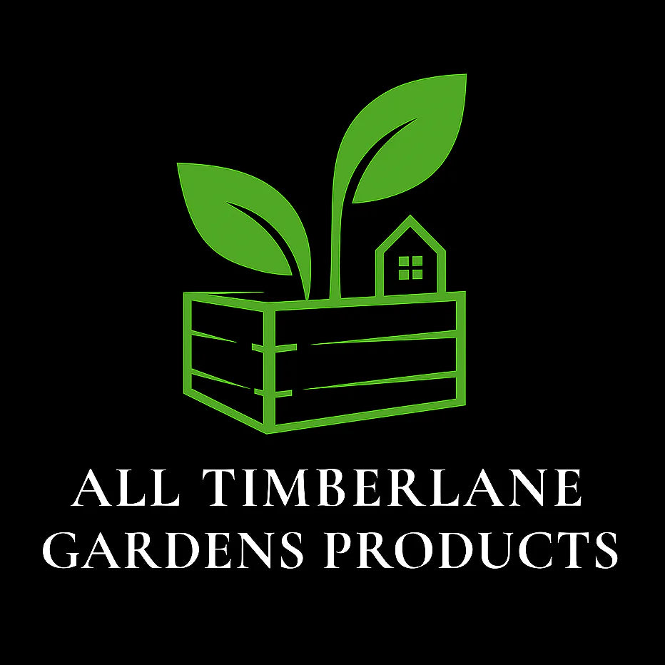 Professional banner featuring the Timberlane Gardens logo above the text “All Timberlane Gardens Products” centered on a black background, representing the complete product collection.