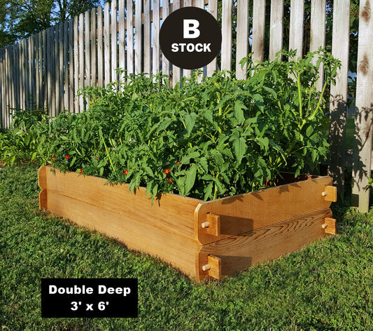 'B-STOCK' Raised Garden Bed Kit Double Deep (Two 3x6) Select Cedar