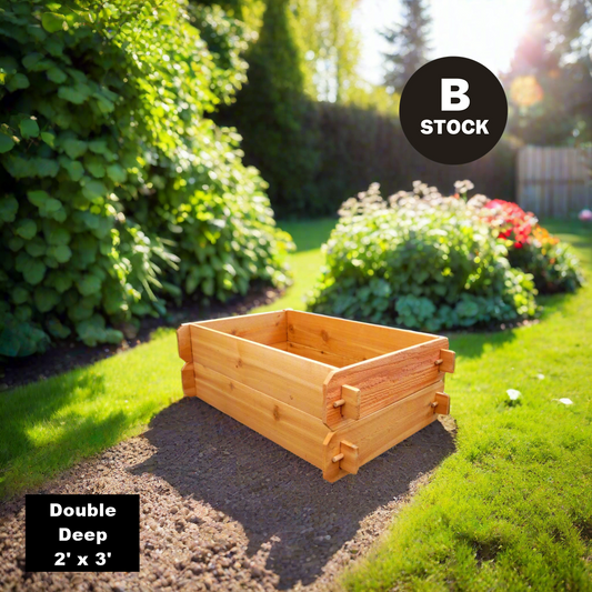 'B-STOCK' Raised Garden Bed Kit Double Deep (Two 2x3) Select Cedar