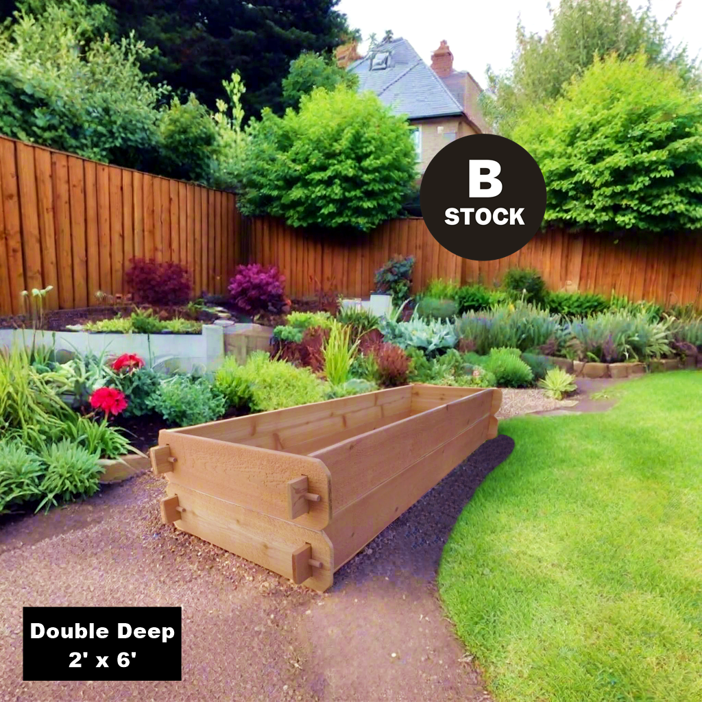 'B-STOCK' Raised Garden Bed Kit Double Deep (Two 2x6) Select Cedar