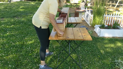 3 Tiered Vertical Garden Standing Tower Ladder Planter Box for Outdoor Patio, Balcony, Porch, Deck and More.