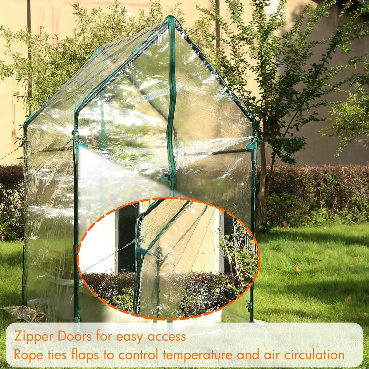 Accessories and components included in Timberlane Gardens raised garden bed with greenhouse cover kit.