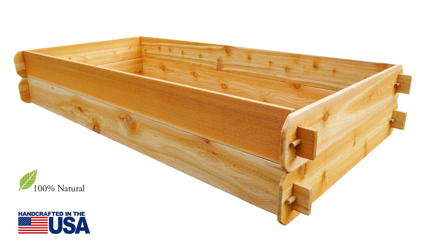 Timberlane Gardens Raised Garden Bed Kit Double Deep (Two 3x6) Select Cedar