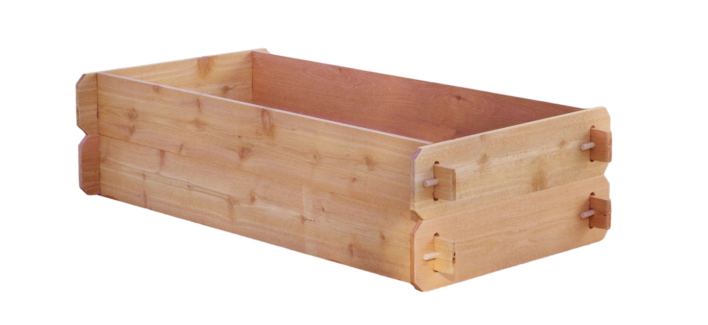 Timberlane Gardens double deep 2x4 raised garden bed empty.