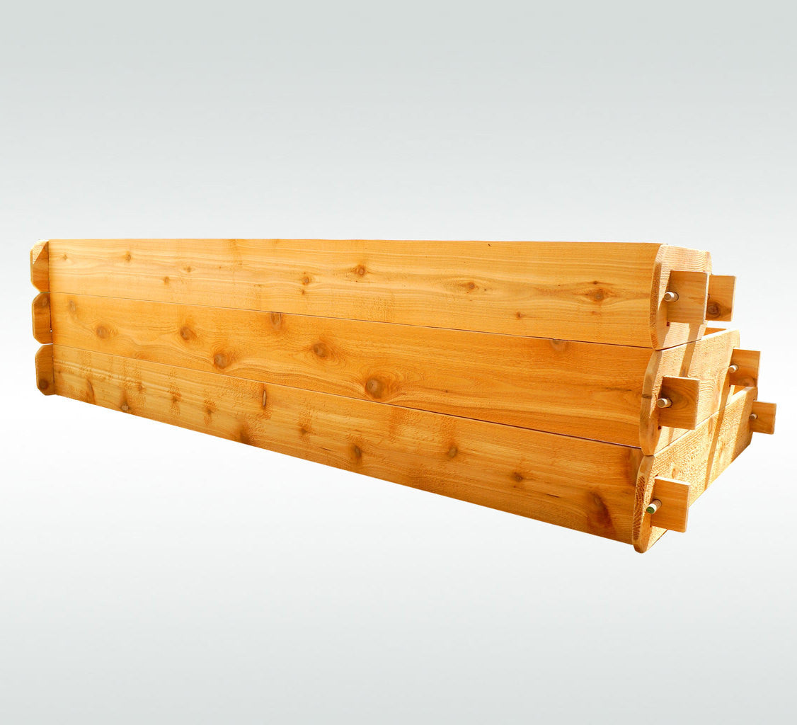 Timberlane Gardens Raised Garden Bed Kit Large 3 Tiered (1x6 2x6 3x6) Western Red Cedar Elevated Planter - Timberlane Gardens
