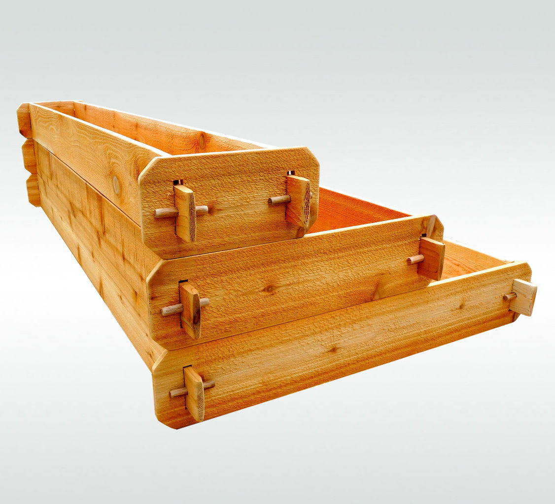 Timberlane Gardens Raised Garden Bed Kit Large 3 Tiered (1x6 2x6 3x6) Western Red Cedar Elevated Planter - Timberlane Gardens