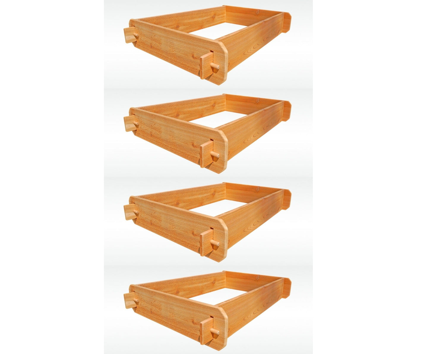 'B-STOCK' SET OF 2 Timberlane Gardens Easy Raised Garden Bed Kits Double. Deep. Select Cedar. Mortise & Tenon. 2' W x 3' L